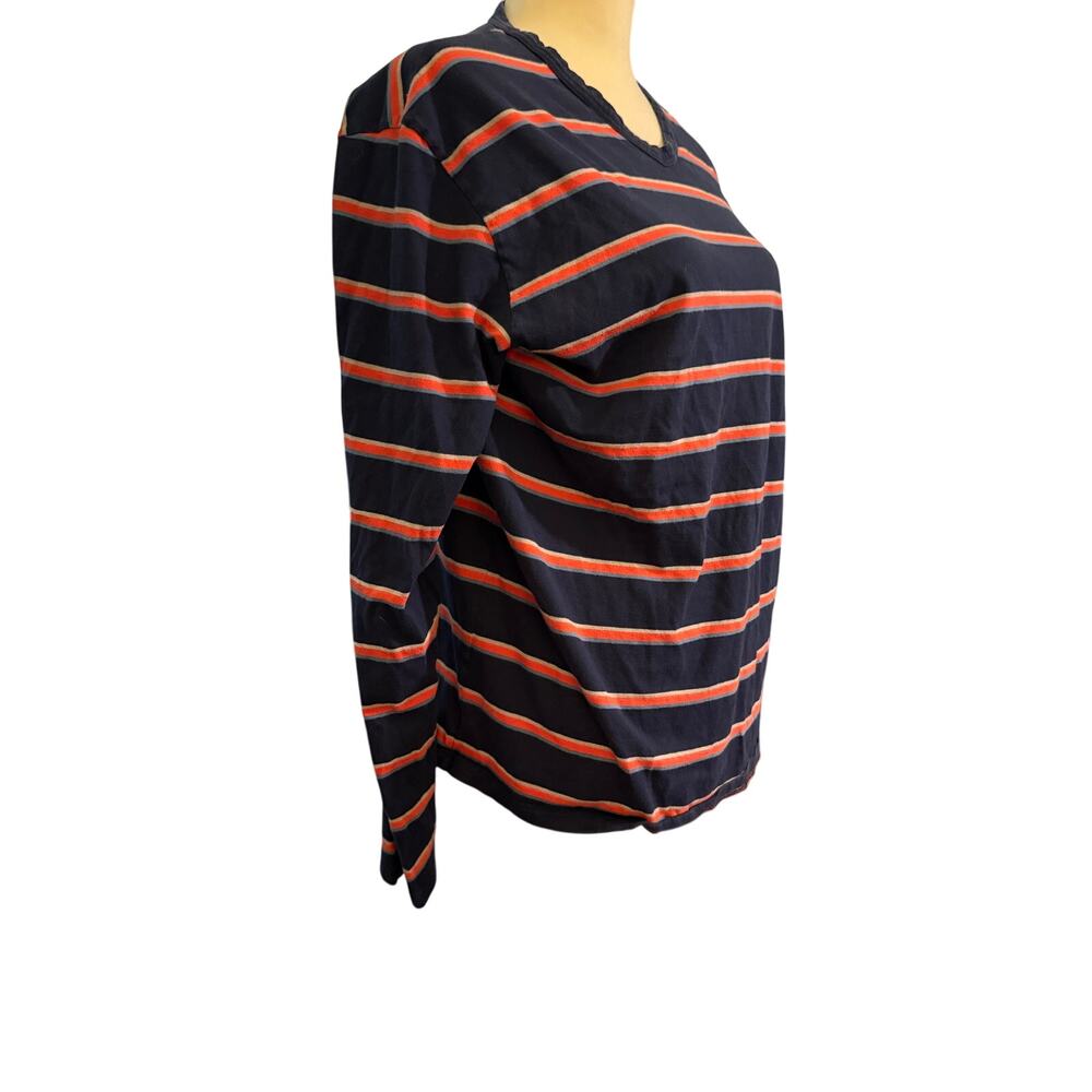 Ammann Switzerland Blue & Orange  Striped Shirt Men’s Classic Fit S